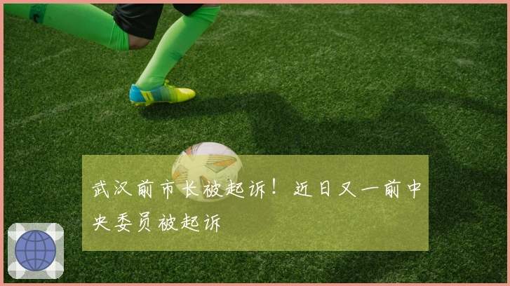 武汉前市长被起诉！近日又一前中央委员被起诉